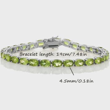 Peridot Tennisarmband Zilverkleurig - August Geboortesteen -, Verzenden, Nieuw