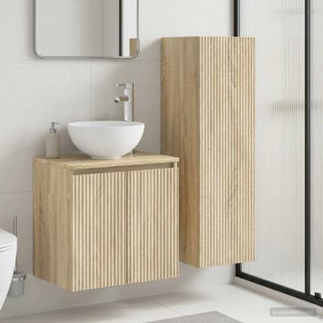 vidaXL Badkamermeubelset 2 st Sonoma Eiken 33 x 34,5 x 100, Verzenden, Nieuw
