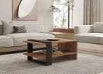 Salontafel 835PUQ2826 - Antraciet & Eiken Van 119 Voor 69, Overige materialen, 50 tot 100 cm, Nieuw, Minder dan 50 cm