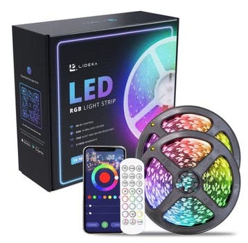 Lideka LED-Strip 10 Meter (2x5) - RGB -Verlichting - met, Ophalen of Verzenden, Nieuw