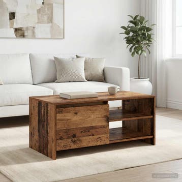 vidaXL Salontafel Oud hout 102 x 50 x 45 cm Bewerkt hout, Huis en Inrichting, Tafels | Salontafels, Verzenden, Nieuw, Overige houtsoorten