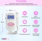 PEACE Doppler met Ultrasound 250mL – Baby Hartje Monitor –, Ophalen of Verzenden, Zo goed als nieuw, Peace