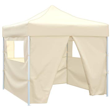 vidaXL Partytent 291 x 291 x 315 cm Crèmekleurig Oxford Stof, Verzenden, Nieuw, Partytent