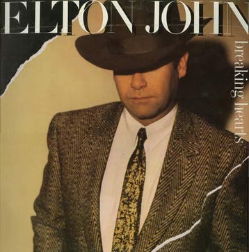 LP gebruikt - Elton John - Breaking Hearts, Verzenden, Zo goed als nieuw, Overige formaten