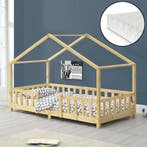 Kinderbed Treviolo met matras 90x200 cm houtkleurig, Verzenden, Nieuw