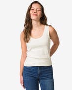 HEMA Dames singlet Anouk met ribbels wit, Verzenden, Nieuw