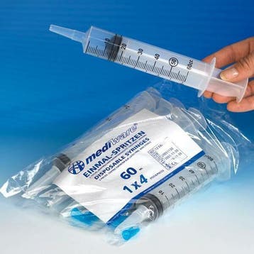 Mediware wond - blaas spuit 60 ml met catheter opzetstuk, 50, Verzenden, Nieuw