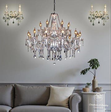 SLC Illumina - MG - Kroonluchter (3) - Lampen 18 - Kristal -