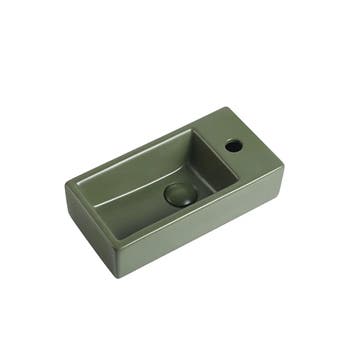 Fontein Mia 40.5x20x10.5cm mat groen inclusief afvoerplug, Doe-het-zelf en Verbouw, Sanitair, Verzenden, Nieuw