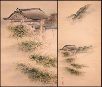 Herfstlandschap - Kdai-ji-tempel in Kyoto   - hangende