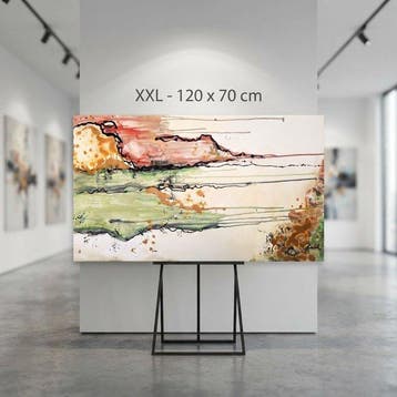 Monika Spiewak - Abstract - Oil Painting Stretched On The