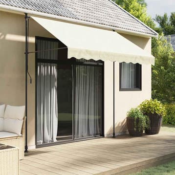 Raamluifel Creme - Handmatig - 34% Goedkoper, Ophalen of Verzenden, Zo goed als nieuw, 150 tot 300 cm, 250 cm tot 450 cm