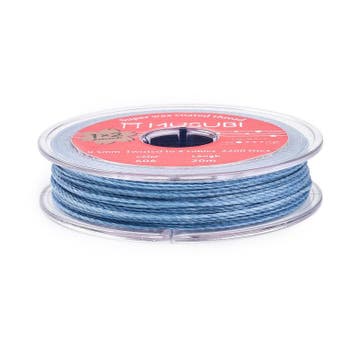 1 rol Waxkoord katoen 0,5 mm – 20 meter – Light Sky Blue, Ophalen of Verzenden, Nieuw, Draad
