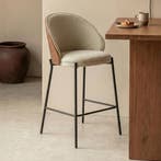 *WOONWINKEL* Barkruk Met Walnoot Rugleuning, Huis en Inrichting, Barkrukken, Verzenden, Nieuw