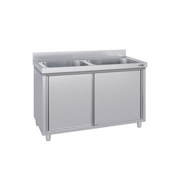 GGM Gastro | Spoelkast ECO - RVS - 1600x600mm - met 2 |, Verzenden, Nieuw in verpakking, RVS Meubilair