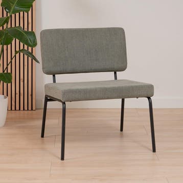 50% Korting: Scandinavische fauteuil Espen groen gerecyclede, Ophalen, Zo goed als nieuw, Stof, Scandinavisch