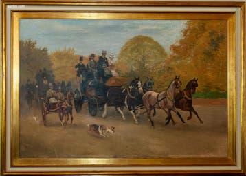 Groot meesterlijk olieverfschilderij Alexandre..., Nieuw