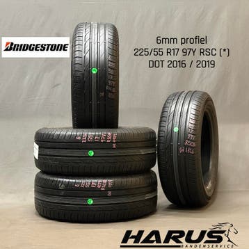 225/55/17 97Y RSC* Bridgestone zomerbanden 6mm profiel 4X, Auto-onderdelen, Banden en Velgen, Gebruikt, 17 inch, Ophalen of Verzenden