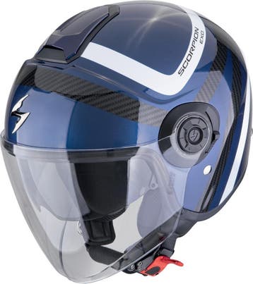 Scorpion EXO-City II Riva Zwart Blauw Jethelm, Jethelm, Nieuw met kaartje, Overige merken, Heren