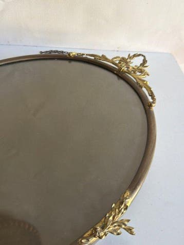 Lijst- Regency-stijl, ovale spiegel - Messing, Nieuw