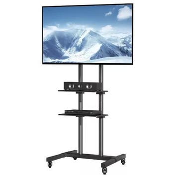 Mobiele TV Standaard 32-70 inch met Wielen Dubbel, Audio, Tv en Foto, Televisiebeugels, Verzenden, Nieuw