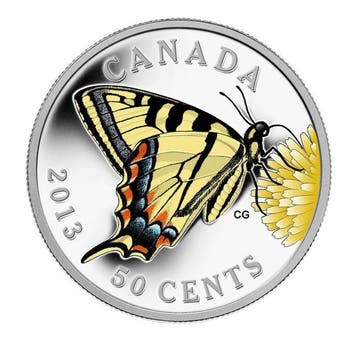 Canada. 50 Cent 2013 Butterflies of Canada: Canadian Tiger