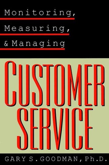 Monitoring, Measuring And Managing Customer Service, Boeken, Verzenden, Zo goed als nieuw, Gary S Goodman