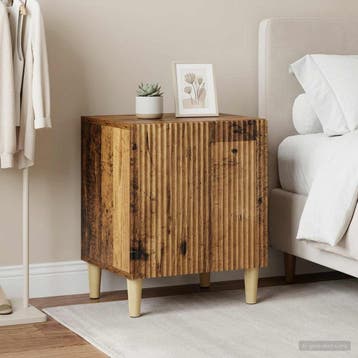 vidaXL Nachtkastje 2 st Oud hout 43 x 34,5 x 50 cm Bewerkt, Minder dan 45 cm, Verzenden, Nieuw, Minder dan 55 cm