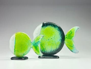 Studio Habrat - Beeldje - Reef fish - fusie, Antiek en Kunst, Antiek | Glas en Kristal