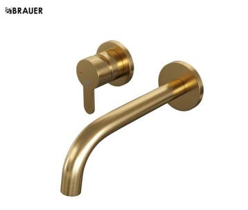 Brauer Edition inbouw wastafelkraan - gebogen uitloop -, Ophalen of Verzenden, Nieuw, Chroom, Kraan