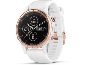 Garmin fenix 5S Plus (Sapphire glas) Rosé Goud (Wit), Verzenden, Zo goed als nieuw, Garmin