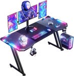 Gaming bureau - Gaming desk - Gaming tafel - 160x60 cm - Zwa, Verzenden, Zo goed als nieuw