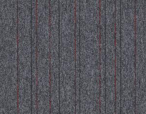 First Straightline Grijs-Rood - Restpartij Tapijt - 45 m², Nieuw, Ophalen of Verzenden, Tapijttegels, Modern