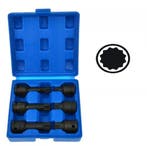 Veeltand Krachtdopset - 6 Delig - Splinedoppen - Meertands 1, Ophalen of Verzenden, Nieuw