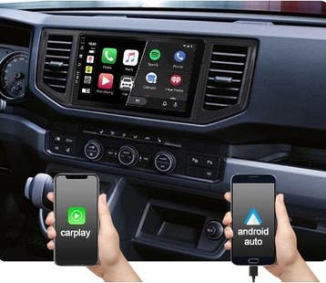 Navigatie vw crafter vanaf 2017 carkit android 15 carplay, Ophalen of Verzenden, Nieuw