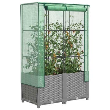 vidaXL Plantenbak verhoogd met kashoes 80x40x138 cm, Verzenden, Nieuw, Minder dan 60 cm, 60 cm of meer