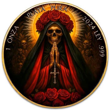 Mexico. 1 Onza 2024 1 oz Mexican Libertad Praying Santa, Postzegels en Munten, Edelmetalen en Baren