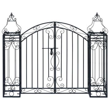 vidaXL Poort decoratief 122x20,5x100 cm smeedijzer, Verzenden, Nieuw