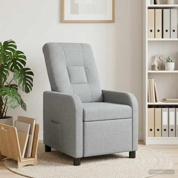 vidaXL Relaxfauteuil Lichtgrijs Stof, Huis en Inrichting, Verzenden, Nieuw