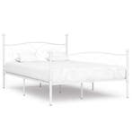 vidaXL Bedframe met lattenbodem metaal wit 120x200 cm, Huis en Inrichting, Slaapkamer | Bedden, Verzenden, Wit, Nieuw, Twijfelaar