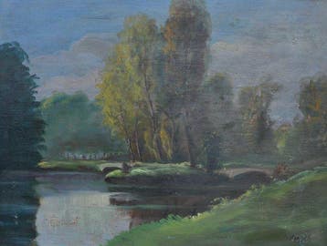 Europese school (XX) - Paesaggio fluviale