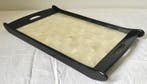 Dienblad - Zwart houten frame met ingelegde