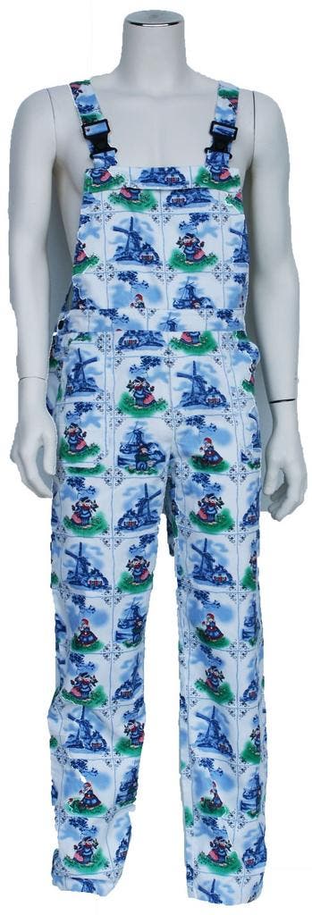 Tuinbroek blauw/wit Holland-60, Nieuw