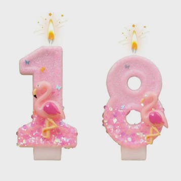 Roze Flamingo Nummer Kaarsjes - Verjaardag, Feest & Decorati