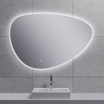 Wiesbaden Uovo Badkamerspiegel met LED - Dimbaar -, Huis en Inrichting, Woonaccessoires | Spiegels, Ophalen of Verzenden, Nieuw