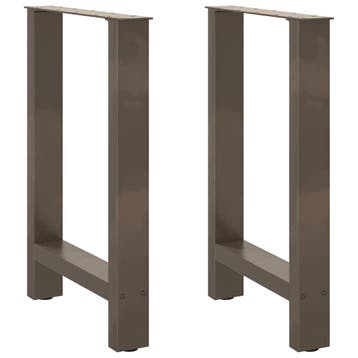 vidaXL Eettafelpoten 2 st 50x(72-73) cm staal naturel, Verzenden, Nieuw