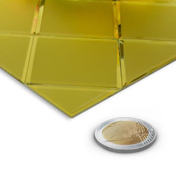 Zelfklevende Mozaïek Tegel - Afimera Gold Glass Mat - Goud, Ophalen of Verzenden, Nieuw