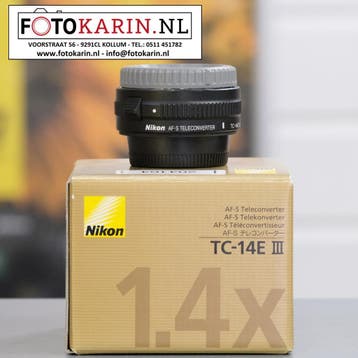 Nikon TC-14E III teleconverter |occasion | Foto Karin Kollum, Ophalen of Verzenden, Zo goed als nieuw, Telelens