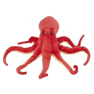 Nature Planet octopus knuffel - rood - pluche - 32 cm, Kinderen en Baby's, Speelgoed | Knuffels en Pluche, Verzenden, Nieuw