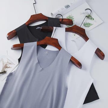 Heren IJszijde Tanktop: Ademend, Slim Fit en Mouwloos Zomerh, Verzenden, Nieuw